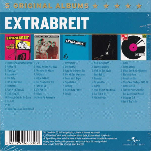 Extrabreit : 5 Original Albums (CD, Album, RE + CD, Album, RE + CD, Album, RE + CD)