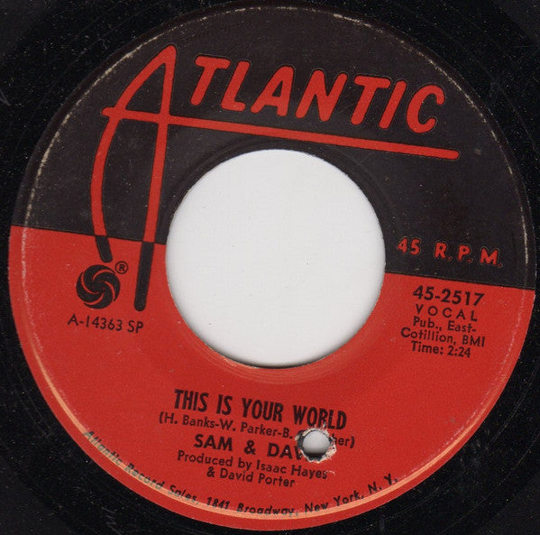 Sam & Dave : You Don't Know What You Mean To Me / This Is Your World (7", Spe)