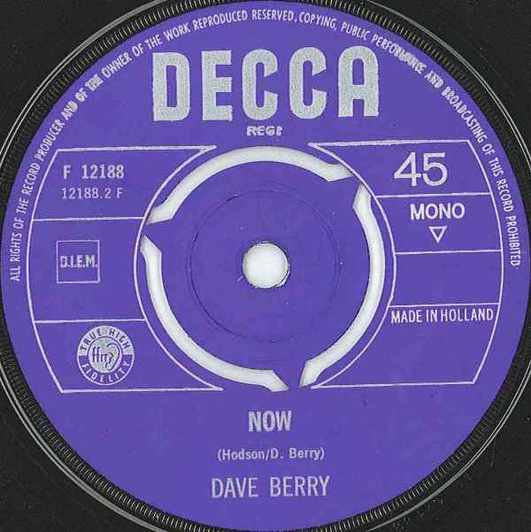 Dave Berry : This Strange Effect / Now (7", Single, Mono)