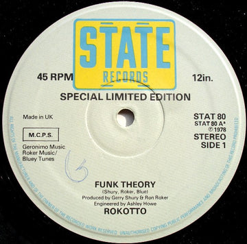 Rokotto : Funk Theory / Get On Down (12", Ltd)