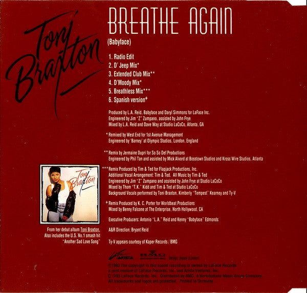 Toni Braxton : Breathe Again (CD, Maxi)