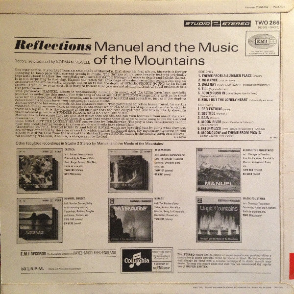 Manuel And The Music Of The Mountains* : Reflections (LP, Album, b/w)
