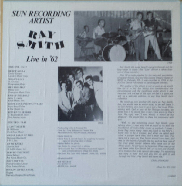 Ray Smith : Live In '62 (LP, Album)