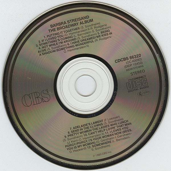 Barbra Streisand : The Broadway Album (CD, Album)