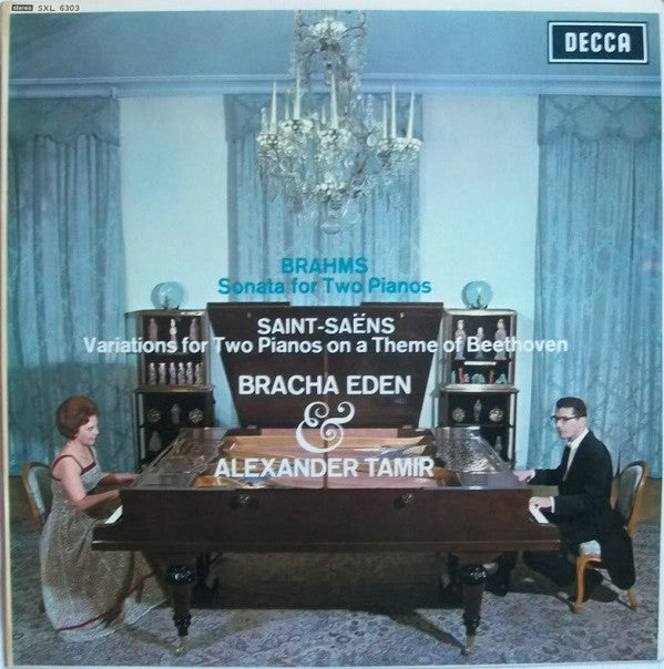 Johannes Brahms / Camille Saint-Saëns, Eden And Tamir : Sonata For Two Pianos / Variations For Two Pianos On A Theme Of Beethoven (LP)