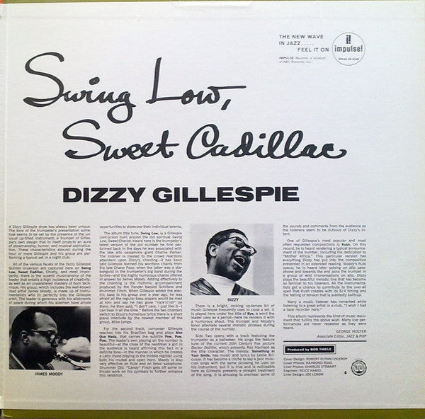 Dizzy Gillespie : Swing Low, Sweet Cadillac (LP, Album, RE)