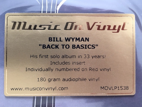 Bill Wyman : Back To Basics (LP, Album, Ltd, Num, Red)
