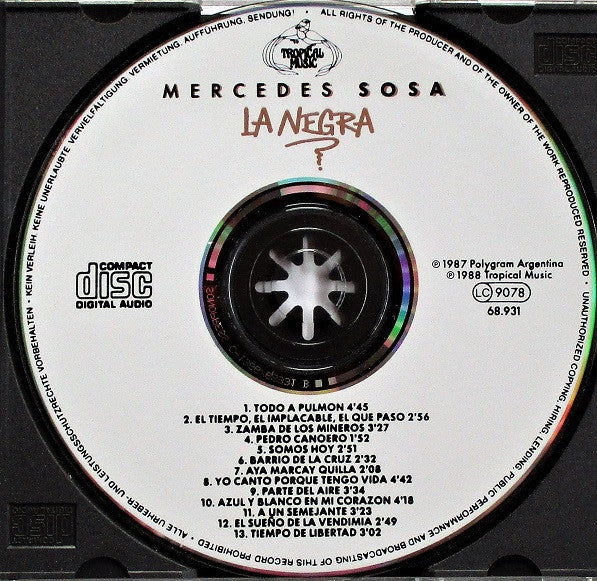Mercedes Sosa : La Negra (CD, Album)