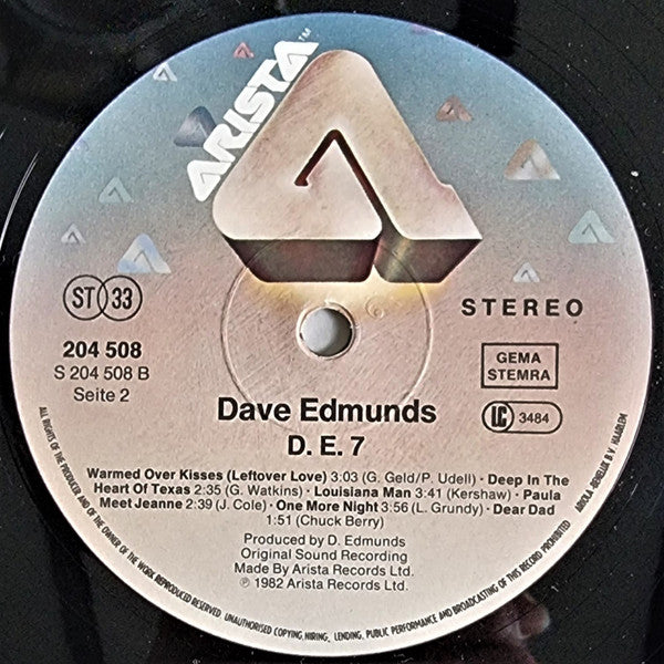 Dave Edmunds : D. E. 7 (LP, Album)