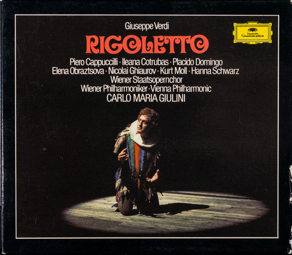 Giuseppe Verdi  -  Piero Cappuccilli · Ileana Cotrubas · Placido Domingo · Elena Obraztsova · Nicolai Ghiaurov · Kurt Moll · Hanna Schwarz · Wiener Staatsopernchor · Wiener Philharmoniker · Carlo Maria Giulini : Rigoletto (2xCD, Album, RE, RM + Box, Sli)