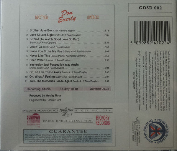 Don Everly : Brother Jukebox (CD, Album, RE)