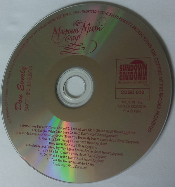 Don Everly : Brother Jukebox (CD, Album, RE)