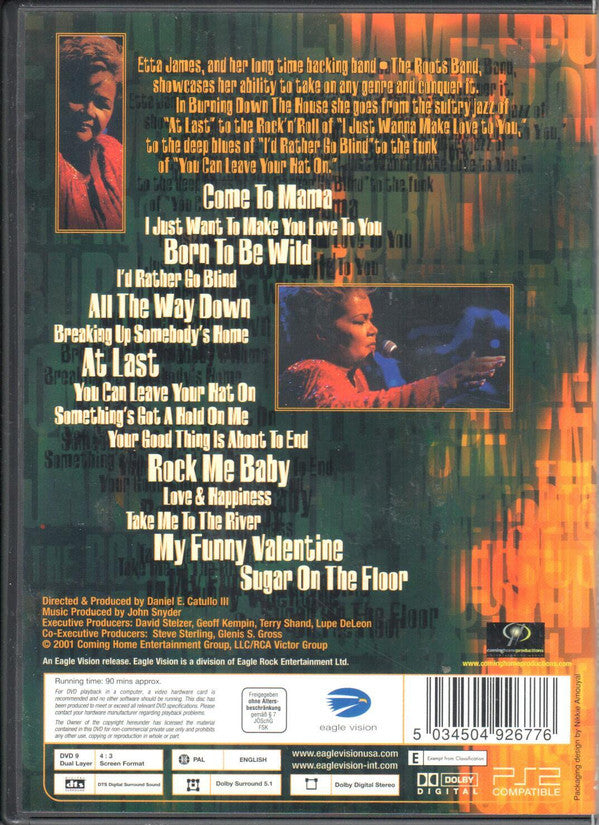 Etta James & The Roots Band (2) : Burnin' Down The House (DVD-V, PAL)
