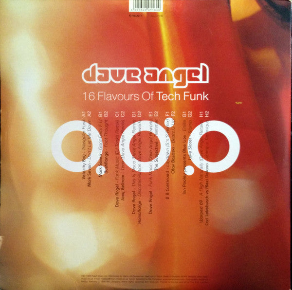 Dave Angel : 16 Flavours Of Tech Funk (4xLP, Comp)