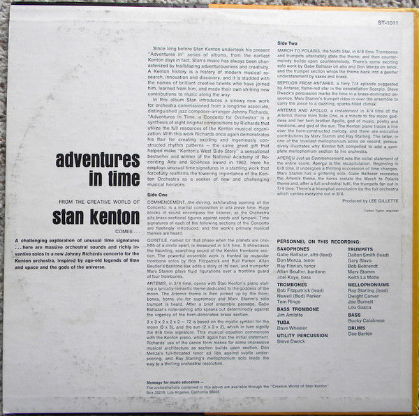 Stan Kenton : Adventures In Time (LP, Album, RE)