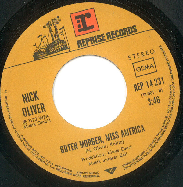 Nicky Oliver : Weißt Du Nicht, Daß Mir Dein Herz Gehört (7", Single)