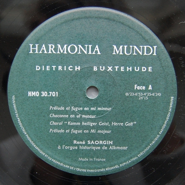 Buxtehude*, René Saorgin : Intégrale De L'Œuvre D'Orgue, Volume 2 (LP, Album)