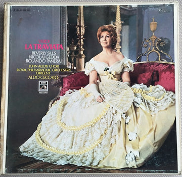 Giuseppe Verdi, Beverly Sills, Nicolai Gedda, Rolando Panerai, John Alldis Choir, Royal Philharmonic Orchestra Dirigent Aldo Ceccato : La Traviata (Box + 3xLP)