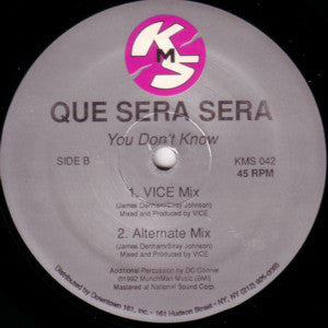 Que Sera Sera : You Don't Know (12")