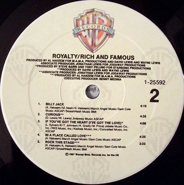 Royalty : Rich And Famous (LP, Album)
