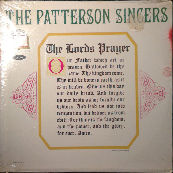 Patterson Singers : The Lord's Prayer (LP)
