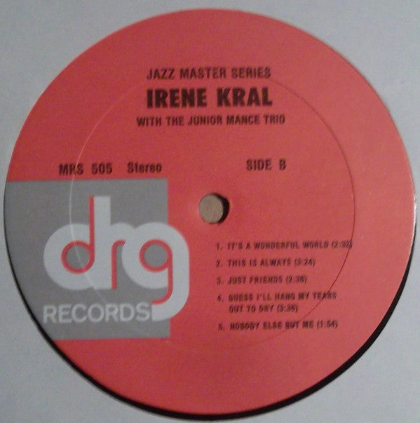 Irene Kral With Junior Mance Trio : Better Than Anything (LP, Album, RE)
