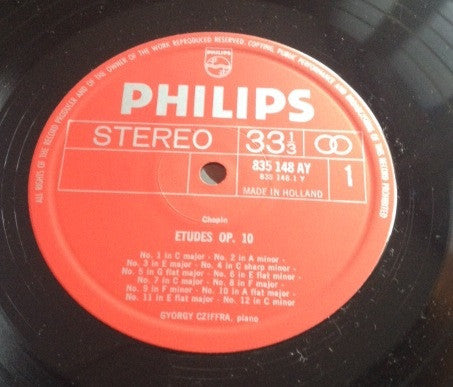 Frédéric Chopin - Gyorgy Cziffra : Etudes  (LP)