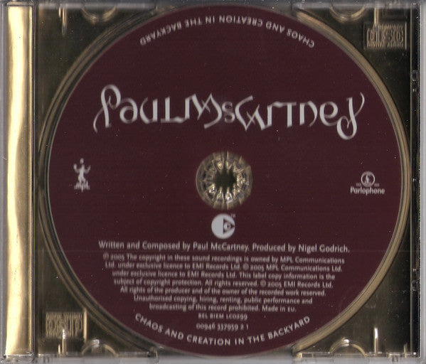 Paul McCartney : Chaos And Creation In The Backyard (CD, Album, Copy Prot.)