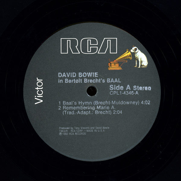 David Bowie : David Bowie In Bertolt Brecht's Baal (12", EP)