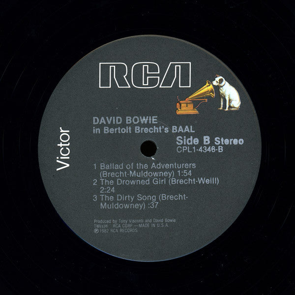 David Bowie : David Bowie In Bertolt Brecht's Baal (12", EP)