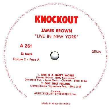 James Brown : Live In New York (2xLP)