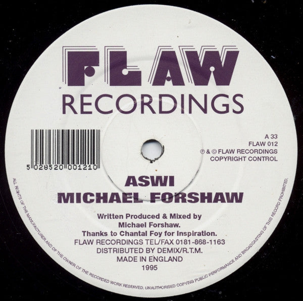 Michael Forshaw : Aswi / Gag (12")