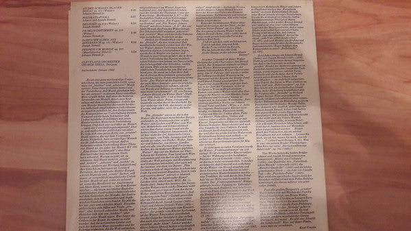 Johann Strauss Jr.  Und Josef Strauß, George Szell, The Cleveland Orchestra : An Der Schönen Blauen Donau (LP)