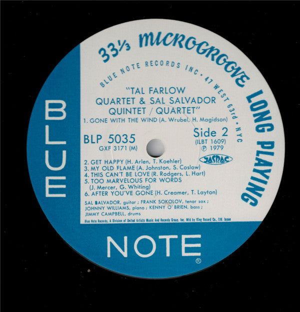 The Tal Farlow Quartet & Sal Salvador Quintet / Sal Salvador Quartet : Tal Farlow Quartet / Sal Salvador Quintet/Quartet (LP, Comp, Mono)