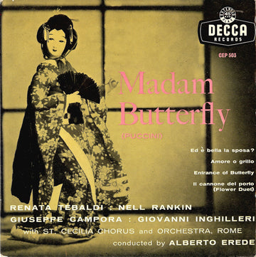 Giacomo Puccini / Renata Tebaldi : Nell Rankin : Giuseppe Campora : Giovanni Inghilleri : Madam Butterfly (7", EP, Mono)