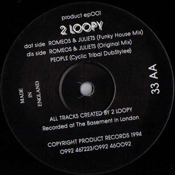 2 Loopy : Romeos & Juliets (12")