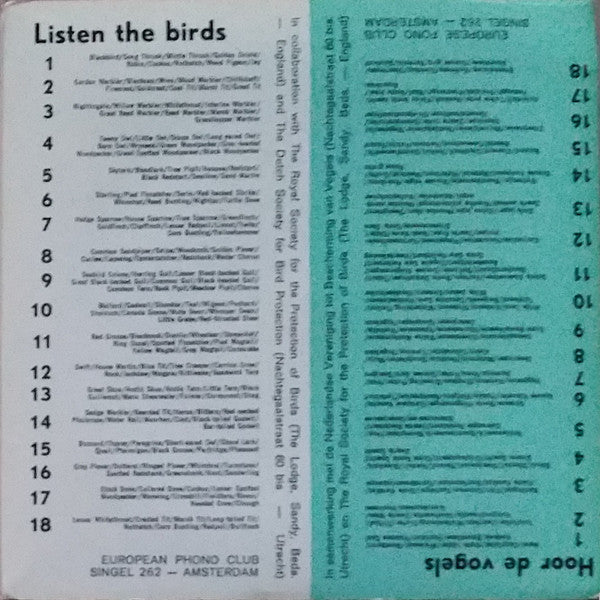 Hans A. Traber : Listen The Birds 3 = Hoor De Vogels 3 (7", EP, RP)