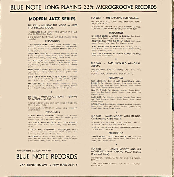 Bud Powell : The Amazing Bud Powell (10", Album, Mono, Ltd, RE)