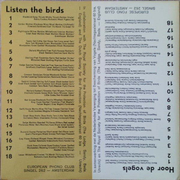 John Kirby (4) : Listen The Birds 10 = Hoor De Vogels 10 (7", EP, Gat)