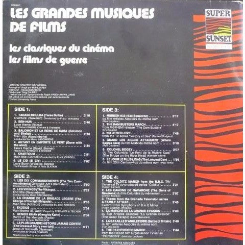 Various : Les Grandes Musiques De Films / Les Classiques Du Cinéma Les Films De Guerre (2xLP, Comp, Gat)
