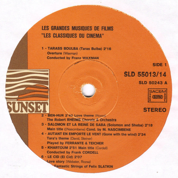 Various : Les Grandes Musiques De Films / Les Classiques Du Cinéma Les Films De Guerre (2xLP, Comp, Gat)
