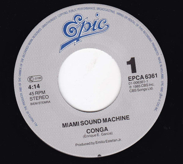Miami Sound Machine : Conga! (7", Single)