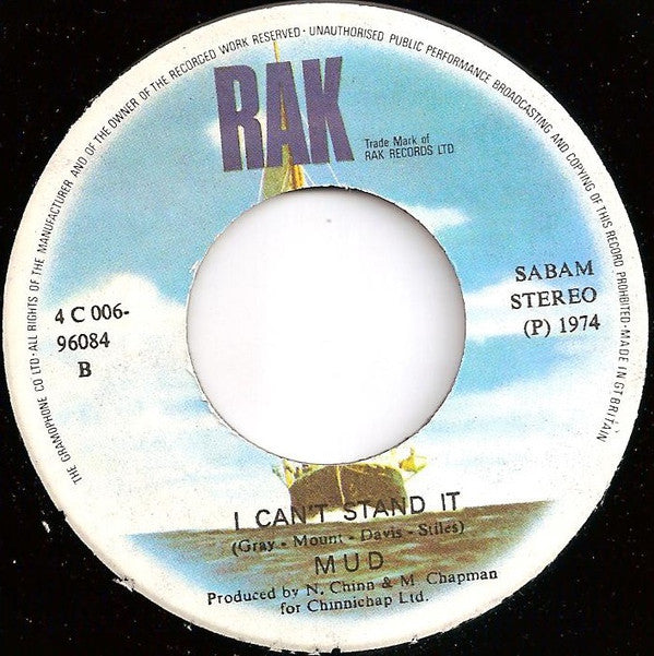 Mud : Lonely This Christmas (7", Single)