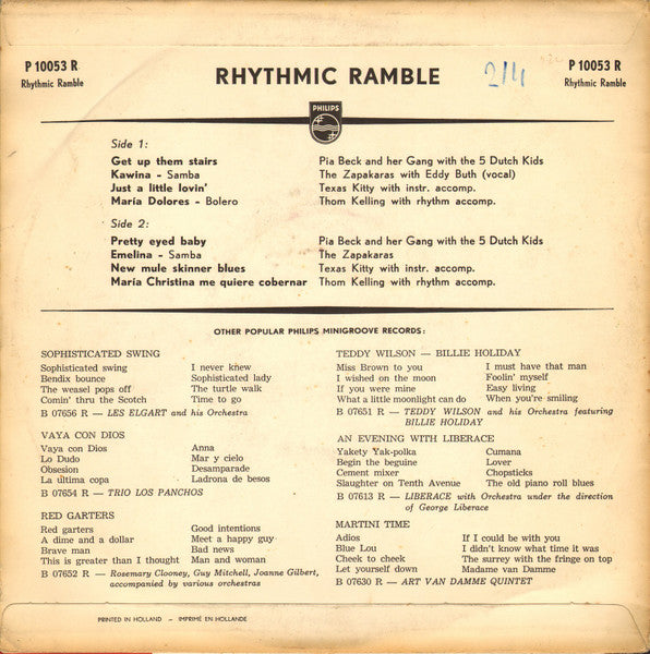Various : Rhythmic Ramble (10", Comp)