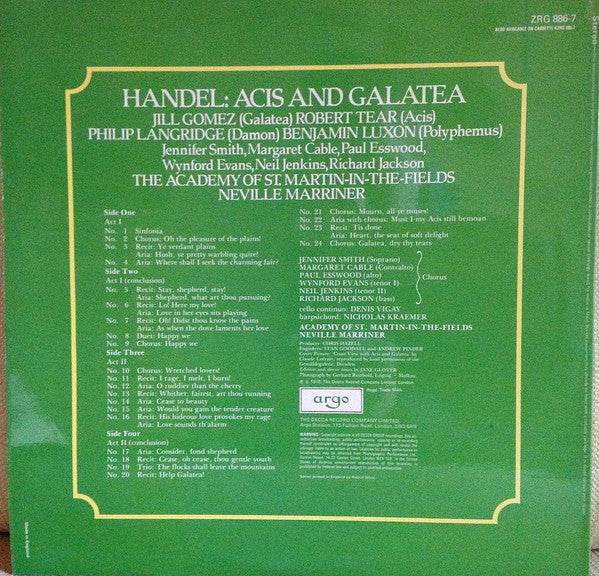 Georg Friedrich Händel : Acis and Galatea (2xLP, Album)