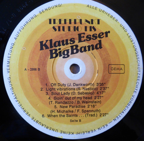 Klaus Esser Bigband : Treffpunkt Studio Fis (LP, Album)