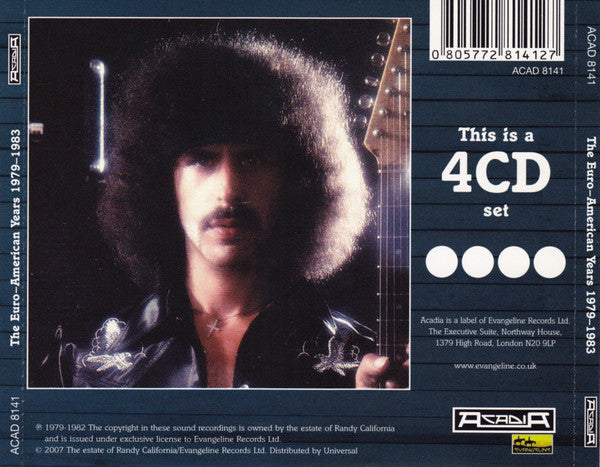 Randy California : The Euro-American Years 1979-1983 (4xCD, Comp)