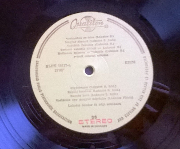 Sándor Lakatos : A Primások Primása (LP, Album, Yel)