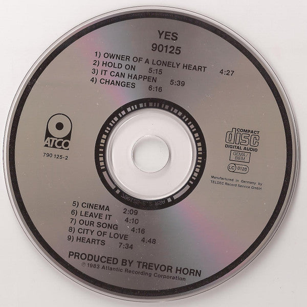 Yes : 90125 (CD, Album, RE)
