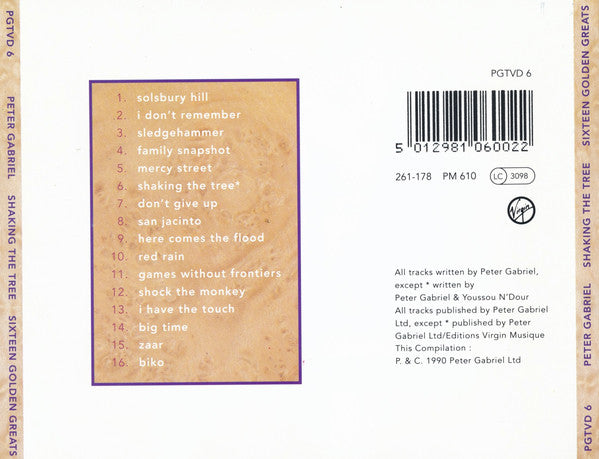 Peter Gabriel : Shaking The Tree (Sixteen Golden Greats) (CD, Comp)
